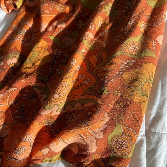Nine Lives Bazaar Orange Floral Mini Dress - Picture 15 of 16